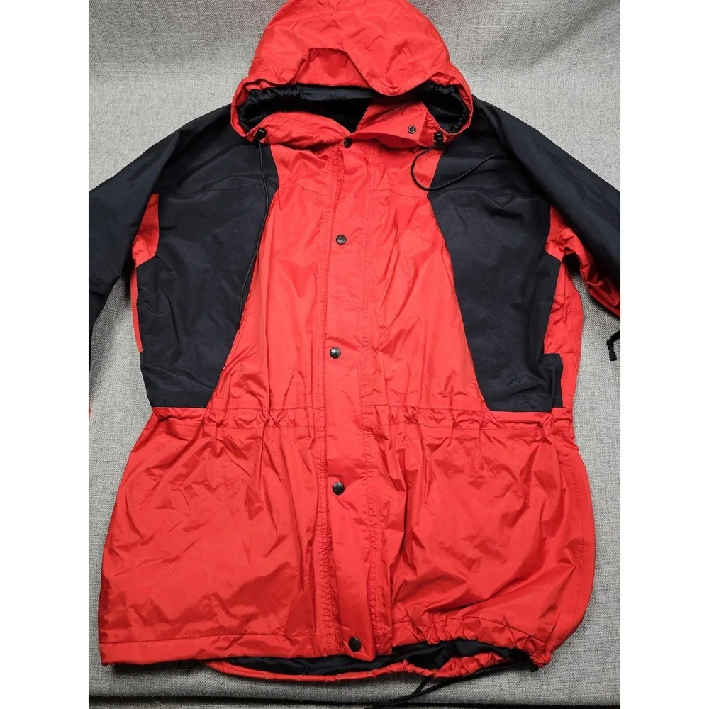 The North Face Jacket Mens XL Red Black Gore-Tex Hooded Ski Parka Nylon Outdoor